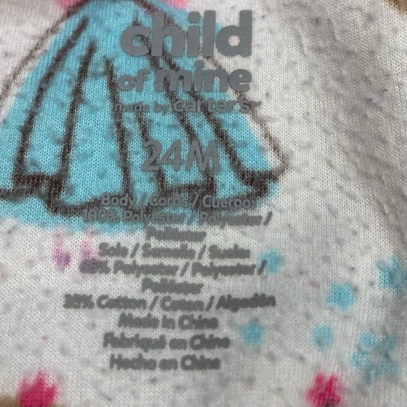 Carter’s Footies Pajamas Fleece White Princess Graphic Sz 24M - Picture 7 of 10